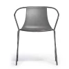 Chair for use in commercial settings such as restaurants, cafes, bars, or hotels. They are typically made of durable materials.
