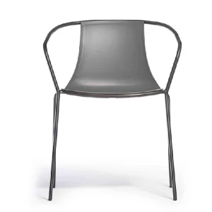 Chair for use in commercial settings such as restaurants, cafes, bars, or hotels. They are typically made of durable materials.
