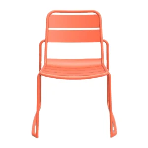 Liam modern chair no arm for restaurants in orange colours