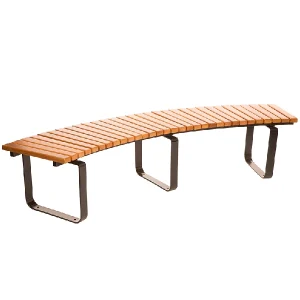 Bench for use in commercial settings such as restaurants, cafes, bars, or hotels. They are typically made of durable materials.