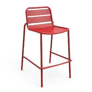 Sabye bar Stool in red colour for restaurant
