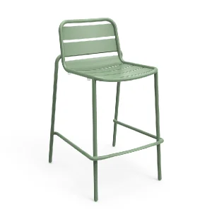 Sabye Stool in green colour for restaurant