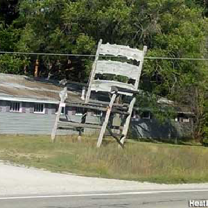 Big Chair in Disrepair Michigan