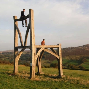 Wooden chair sculpture by Henry Brudenell-Bruce