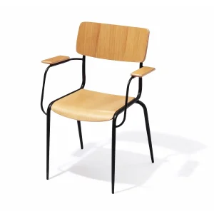 Evangelo Oak Arm Chair cafe chair