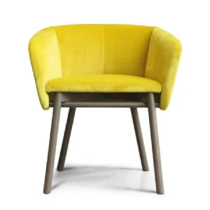 Aimone Soft Arm Chair yellow cafe chair