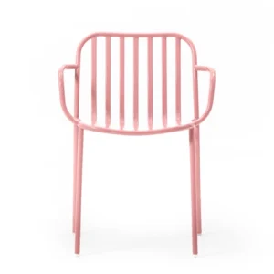 Paolo Line Arm Chair cafe chair pink