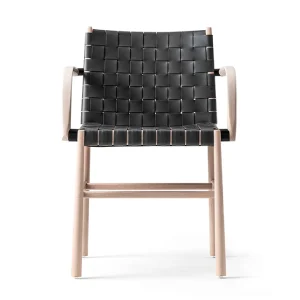 Valentino Arm Chair Leather Twist restaurant chair